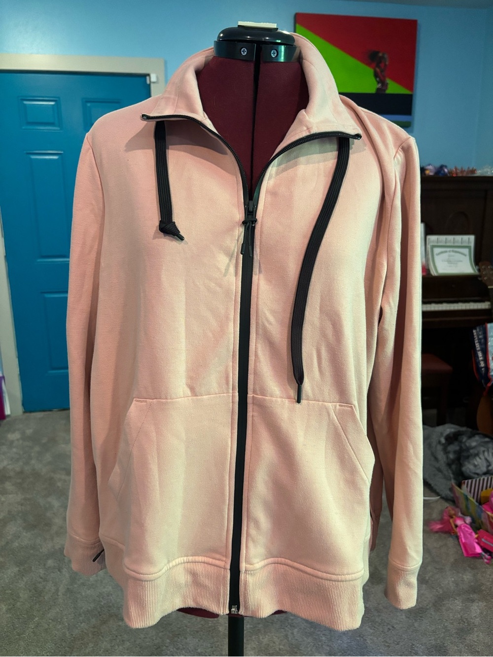 Chico's Light Pink Athletic Zip-Up Jacket